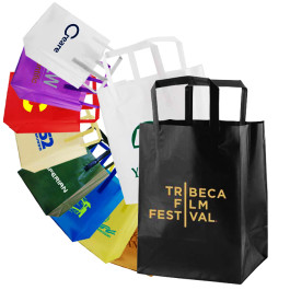 Printable Frosted Tri-fold Handle Shopping Bags