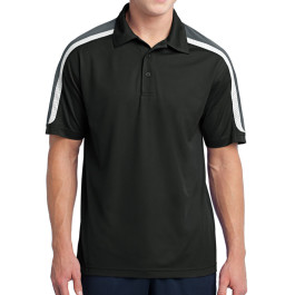 Sport-Tek Tricolor Shoulder Micropique Sport-Wick Polo