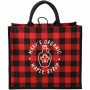 Buffalo Plaid Printed Jute Tote