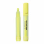 Custom Rectangular Highlighter With Frosted Barrel And Yellow Chisel Tip