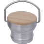21 oz. Shiny Tipton Stainless Steel Bottle With Bamboo Lid