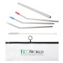 6-Pc Stainless Steel Straw Set