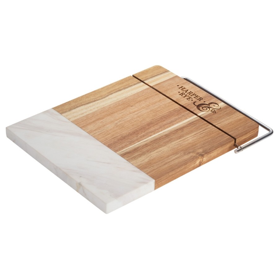 Marble and Acacia Wood Cheese Cutting Board