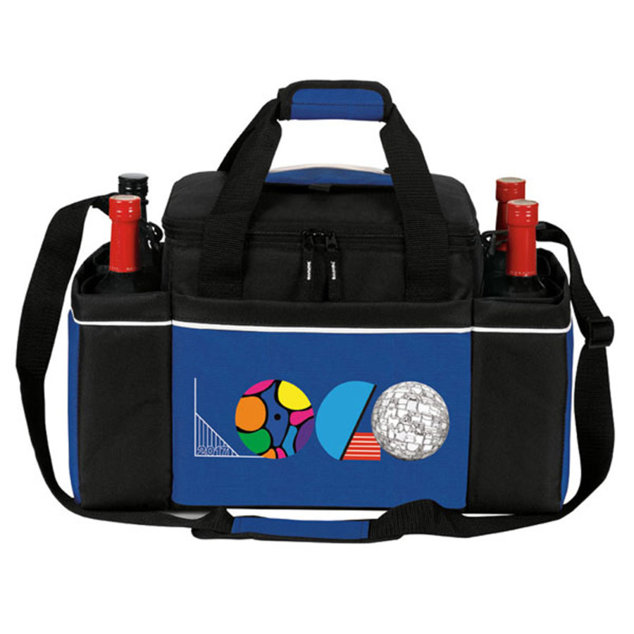 24-Cans Easy Access Cooler PLus Wine Bottle Holders
