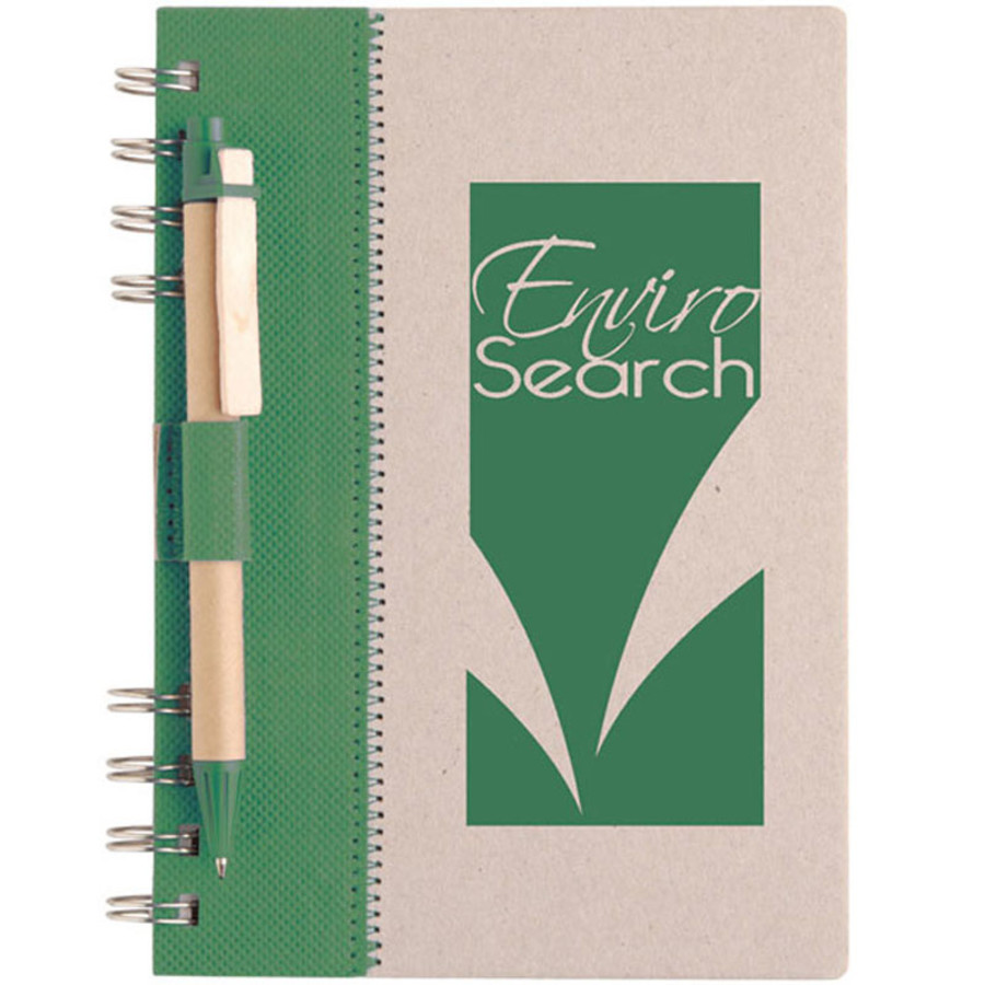 Engraved Recycled Terra Notebook Combo