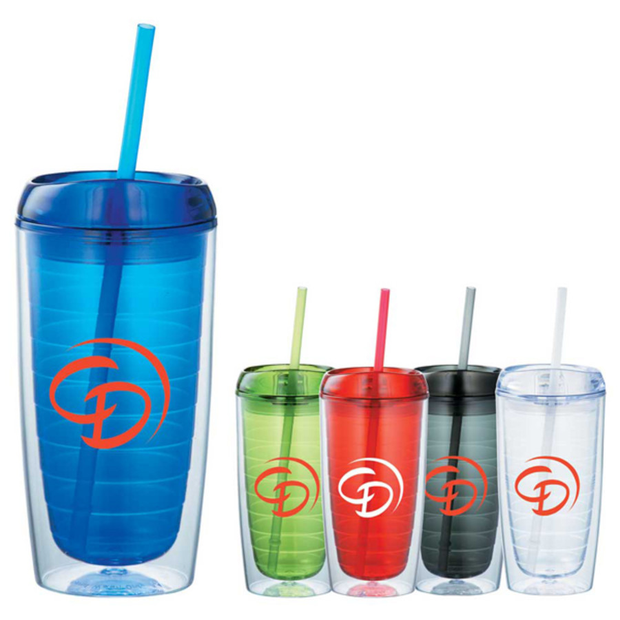 Monogrammed Twister 16-oz. Tumbler with Straw