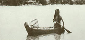 Native American in Boat
