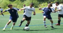 boys playing soccer