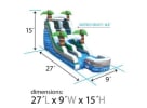 15ft Palm Tree Water Slide Rental Dimensions