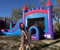 Texas Pink Bounce House Combo Rental Wet or Dry