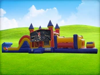 50ft Pirates Obstacle w/ Wet or Dry Slide 