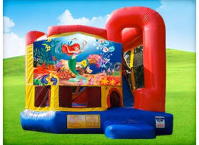 Little Mermaid 4in1 Bounce House Combo w/ Wet or Dry Slide