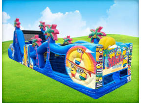 50ft Minions Obstacle Course (Dry or Wet/Water Slide)