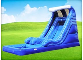 Blue White Inflatable Water Slide
