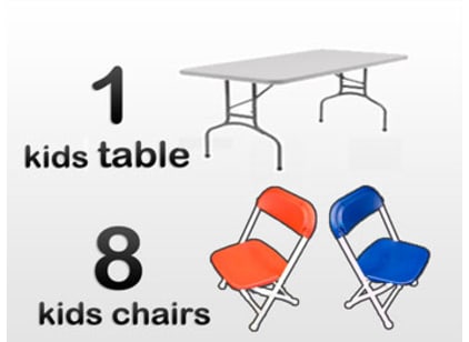 Children's table and chair rentals