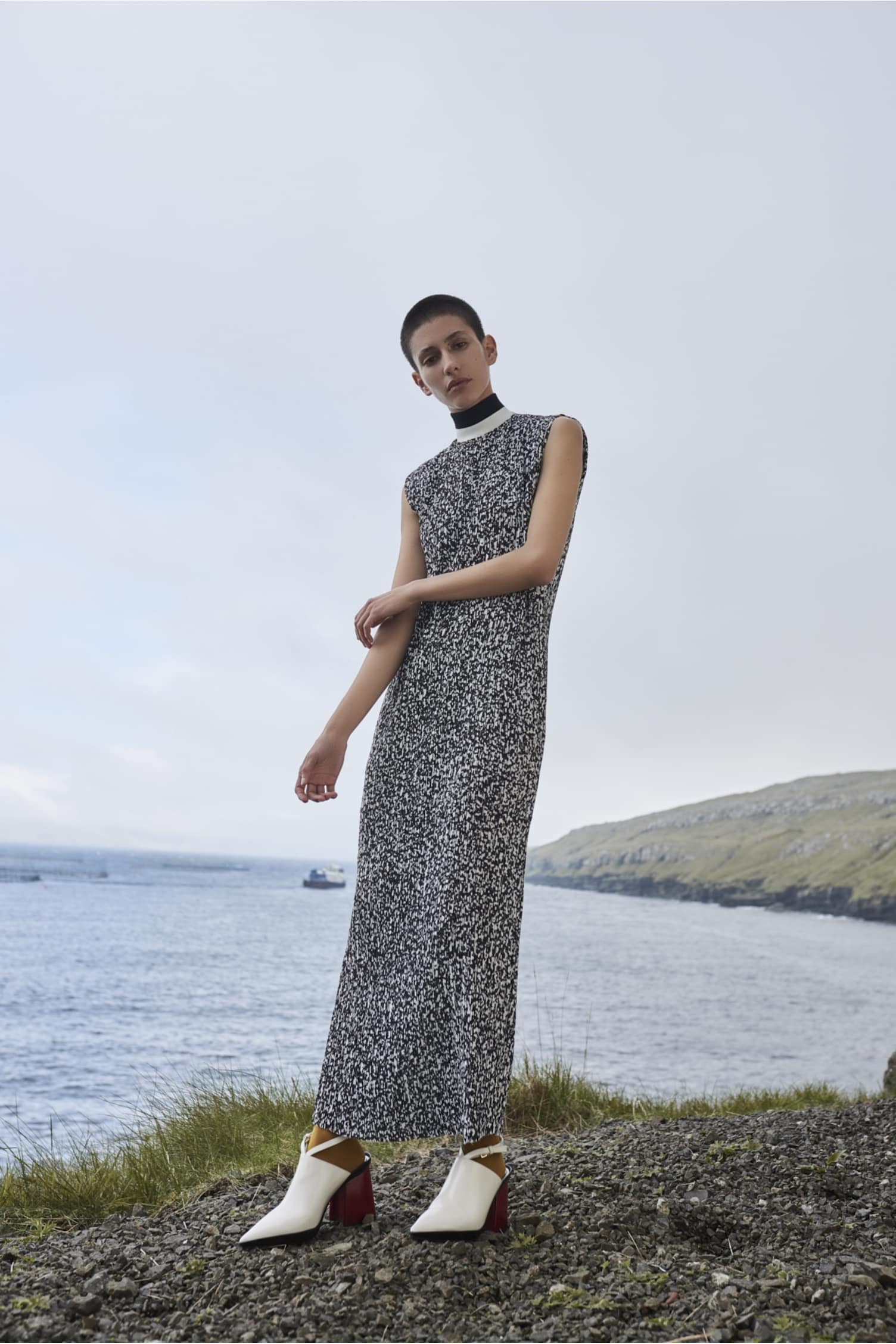 Celie Dress White Noise