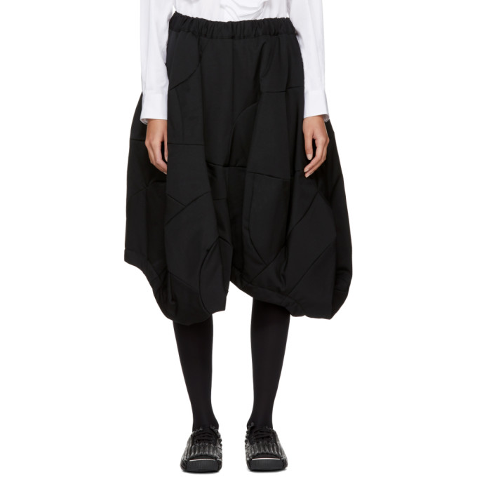 COMME DES GARÇONS Black Panelled Skirt