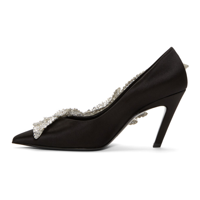 BALENCIAGA TALON SLASH SEQUIN-EMBELLISHED SATIN PUMPS, EOIR | ModeSens