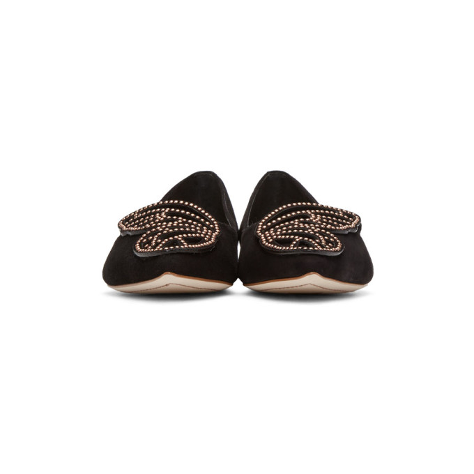 sophia webster bibi butterfly embroidered suede flats