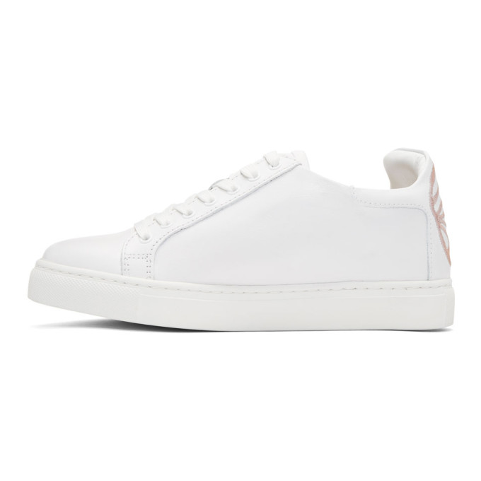 SOPHIA WEBSTER 'Bibi' Butterfly Wing Embroidery Leather Sneakers, White ...
