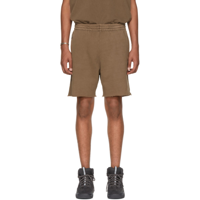 YEEZY Brown Sweat Shorts