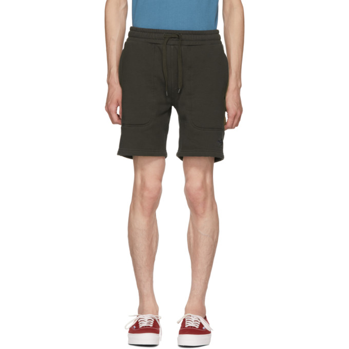 DICKIES CONSTRUCT DICKIES CONSTRUCT BLACK PANELLED SWEAT SHORTS