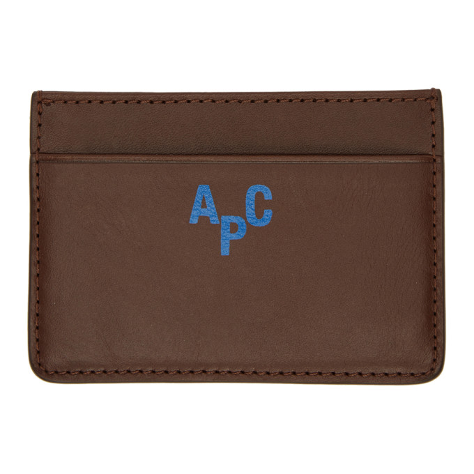 APC A.P.C. BROWN ANZO CARD HOLDER