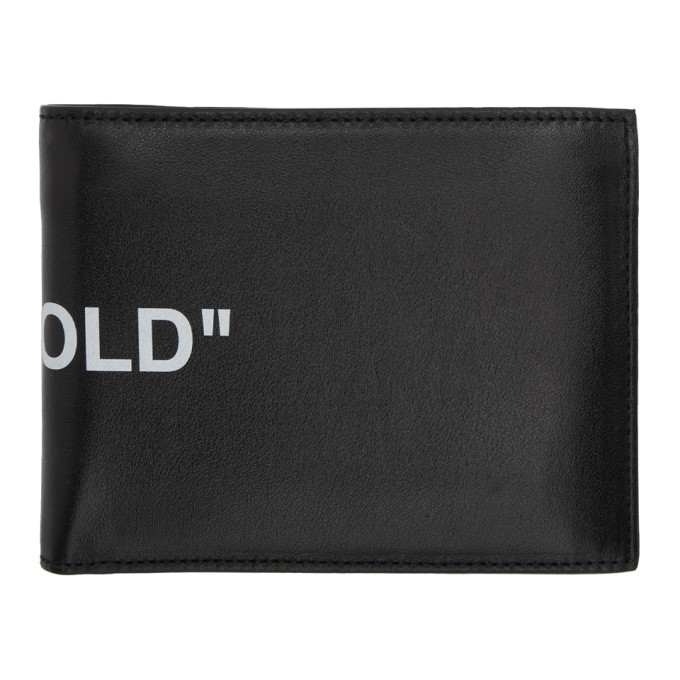 OFF-WHITE OFF-WHITE BLACK QUOTE BIFOLD WALLET