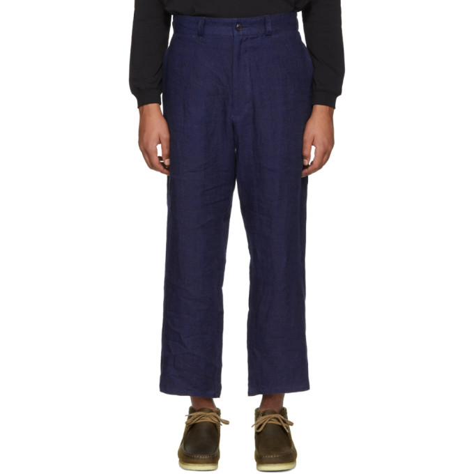 BLUE BLUE JAPAN BLUE BLUE JAPAN BLUE LINEN TWILL TROUSERS