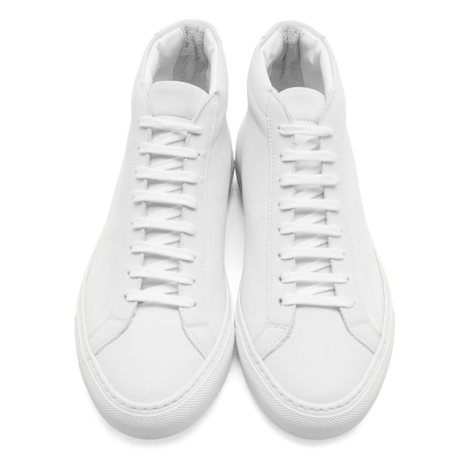COMMON PROJECTS Men'S Original Achilles Men'S Leather Mid-Top Sneaker ...