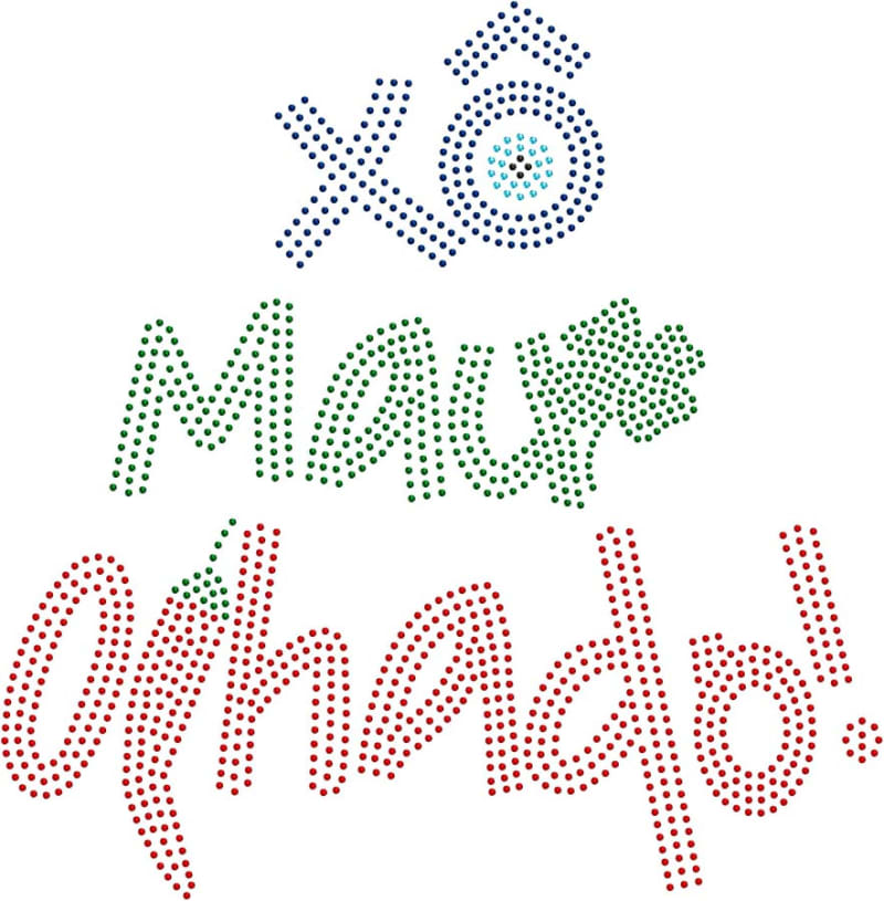 Xo Mau Olhado Transfer Strass