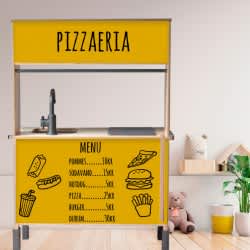 Komplet sæt (pizzaeria) stickers til IKEA DUKTIG legekøkken