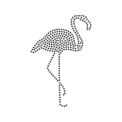 Holografisk flamingo  - strygemærke