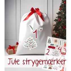 Jule strygemærker til f.eks. gavesæk eller julekalender