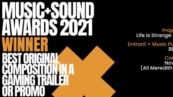 Novo Amor wins Music+Sound Award for Best Original Composition in a Gaming Trailer/Promo