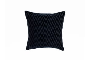 Zigzag Velvet Navy Cushion