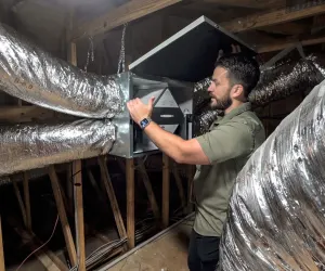 Adding "lungs" to an air-tight commercial building.