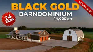  14,000 SqFt Black Gold Luxury Barndominium Tour| Texas Best Construction 
