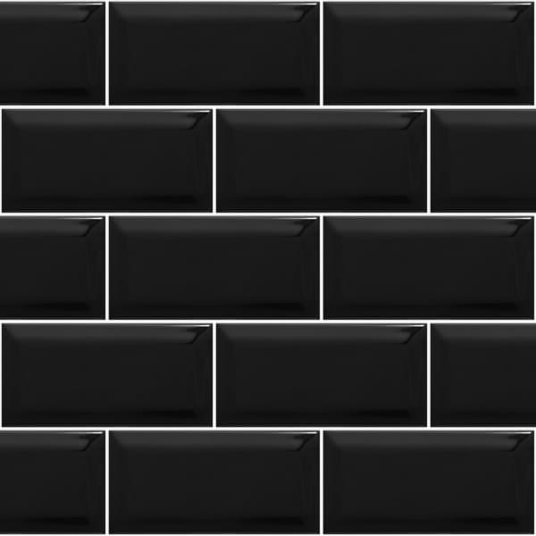 black wall tiles