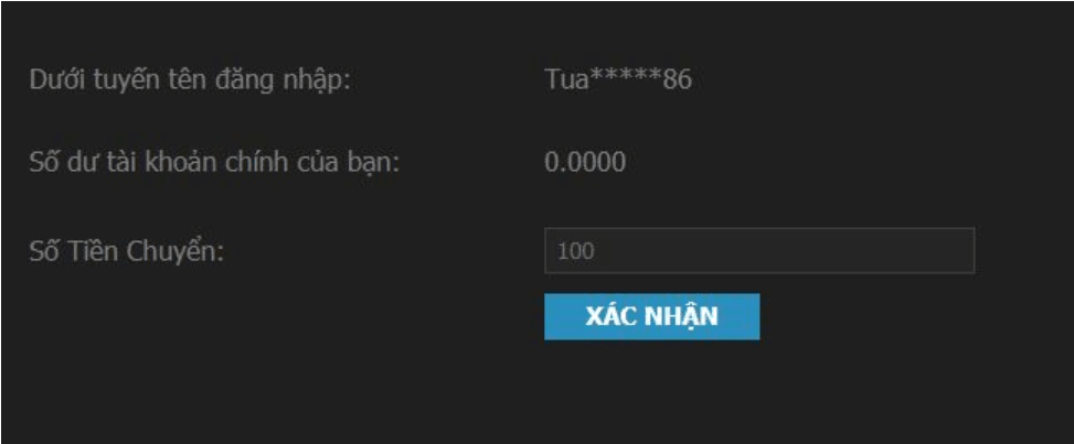 Chuyển tiền tuyến dưới