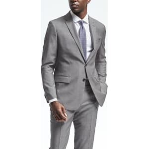 Standard Gray Houndstooth Wool Suit Jacket Men From Banana Republic