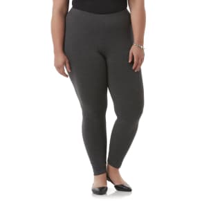 Plus Size Simply Emma Women's Plus Leggings, Size: 2xl, Coal Mine Heather