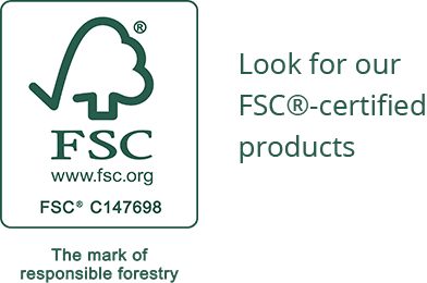 Look for our FSC&reg;-certified products. FSC&reg; C147698
