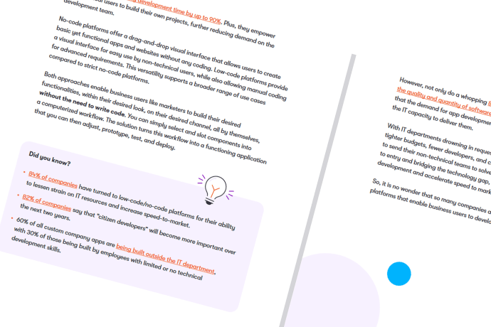 9 reasons why market leaders use low-code/no-code platforms