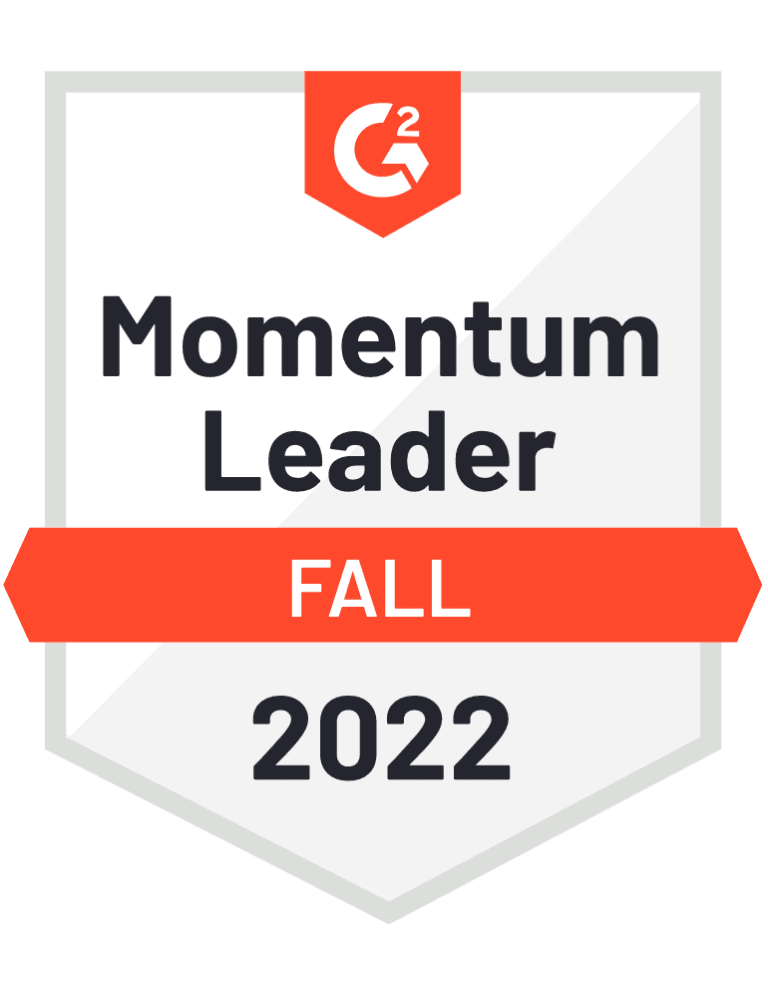 G2 Momentum Leader Fall 2022 badge