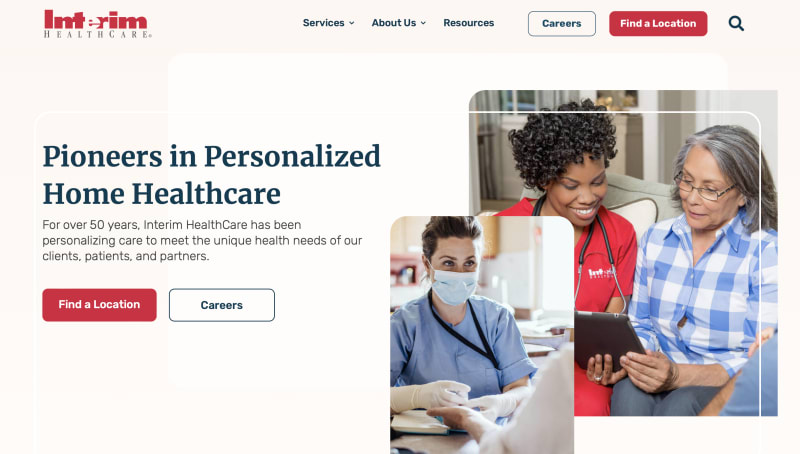 Interim Healthcare website